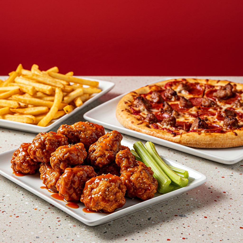 Family Night pizza and wings